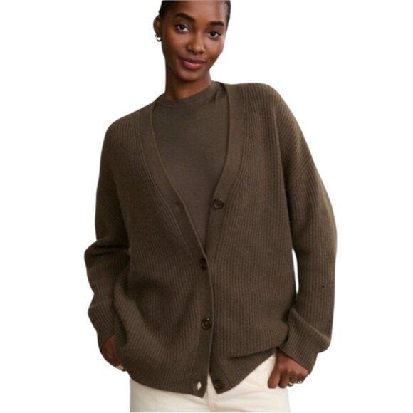 Jenni Kayne Sweaters - Jenni Kayne Cashmere Cocoon Cardigan Sweater Olive Green Size Medium